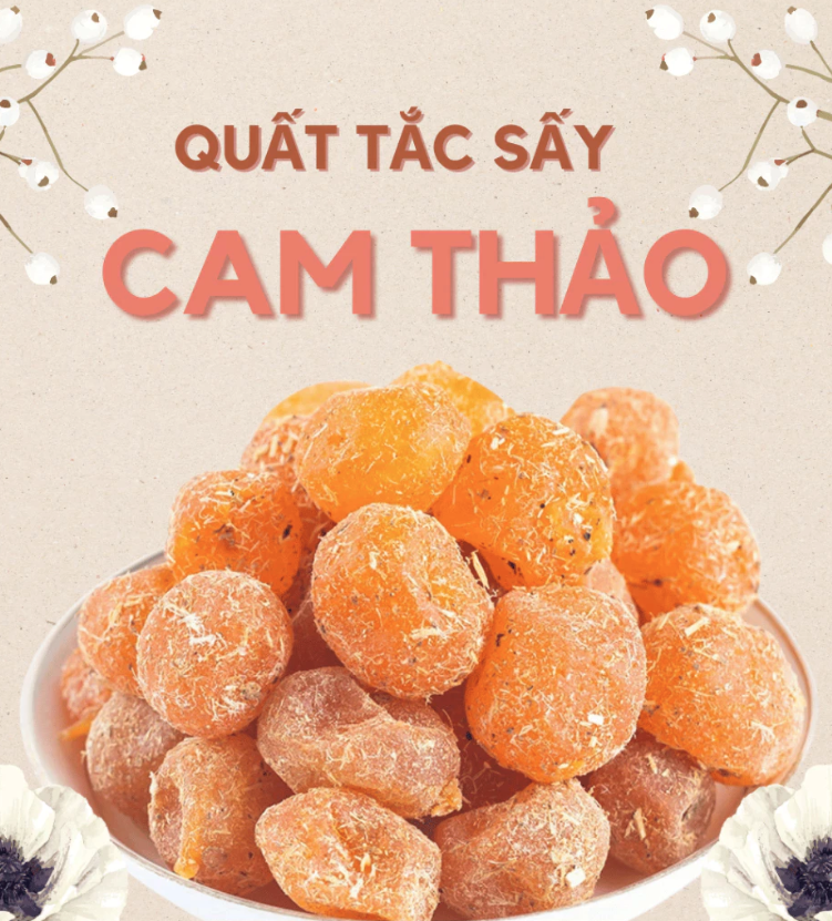 Quất Tắc Sấy Cam Thảo Sấy Nguyên Trái Chua Ngọt Bổ Dưỡng Siêu Ngon. 1  túi 1 lbs