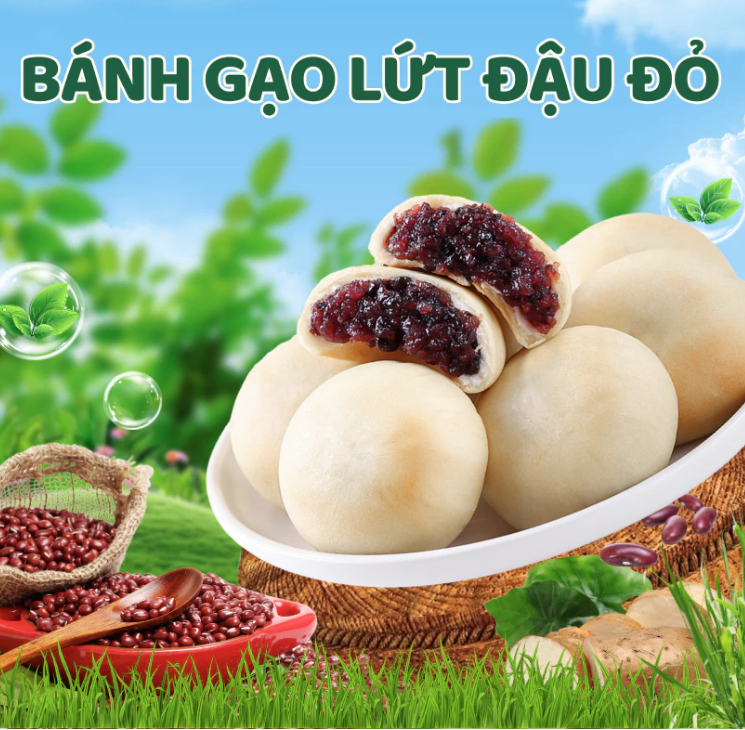 Bánh Đậu Đỏ Gạo Lứt. 1 túi 1 lbs
