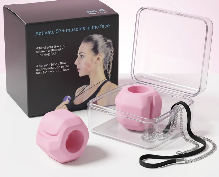 Jaws Pop 'N Go Jaw, Face, and Neck Exerciser - Define Your Jawline, Slim and Tone Your Face, Look Younger and Healthier - Helps Reduce Stress and Cravings - Facial Exerciser